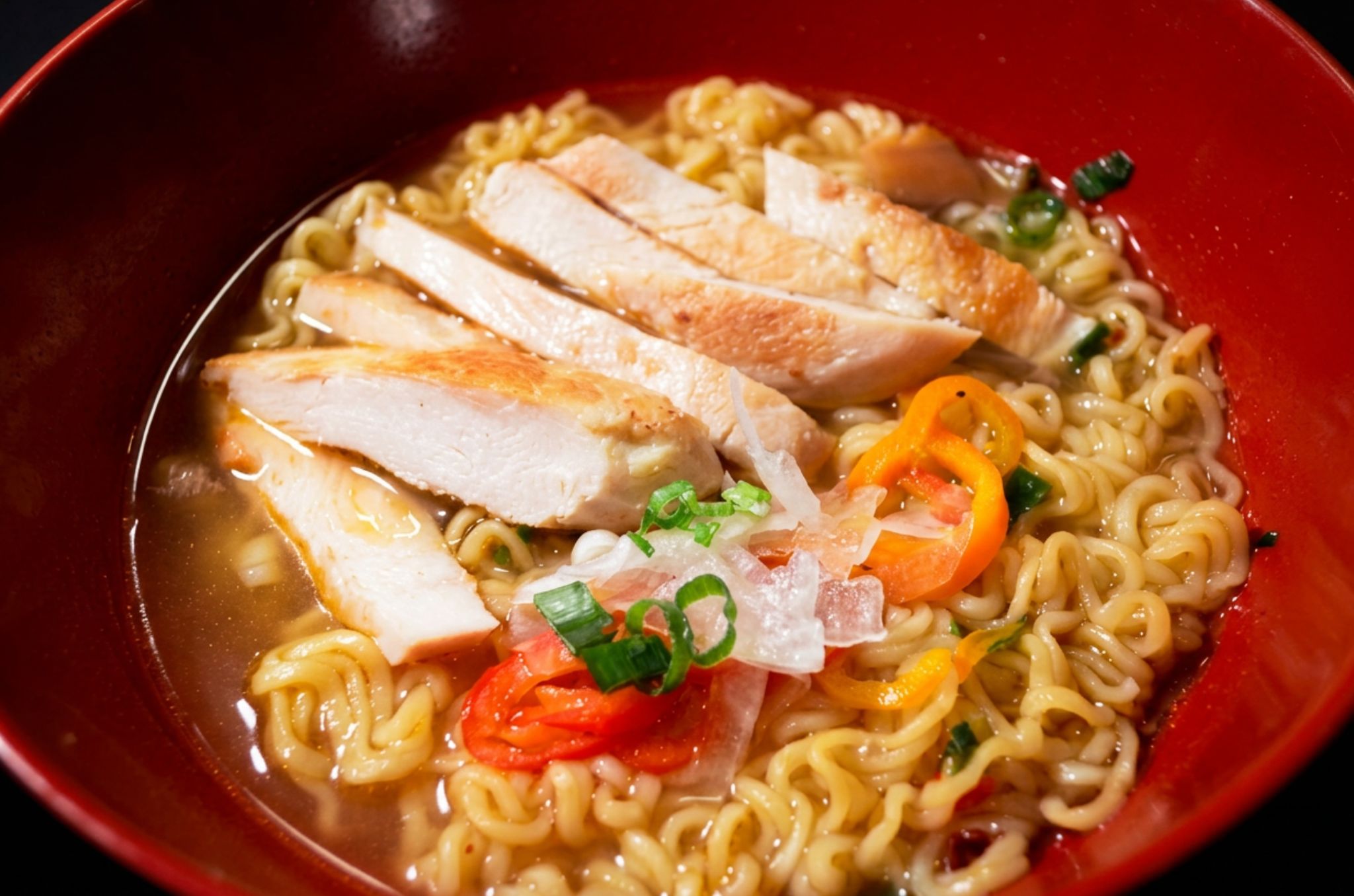 Chicken ramen bowl at Hearth Bowl