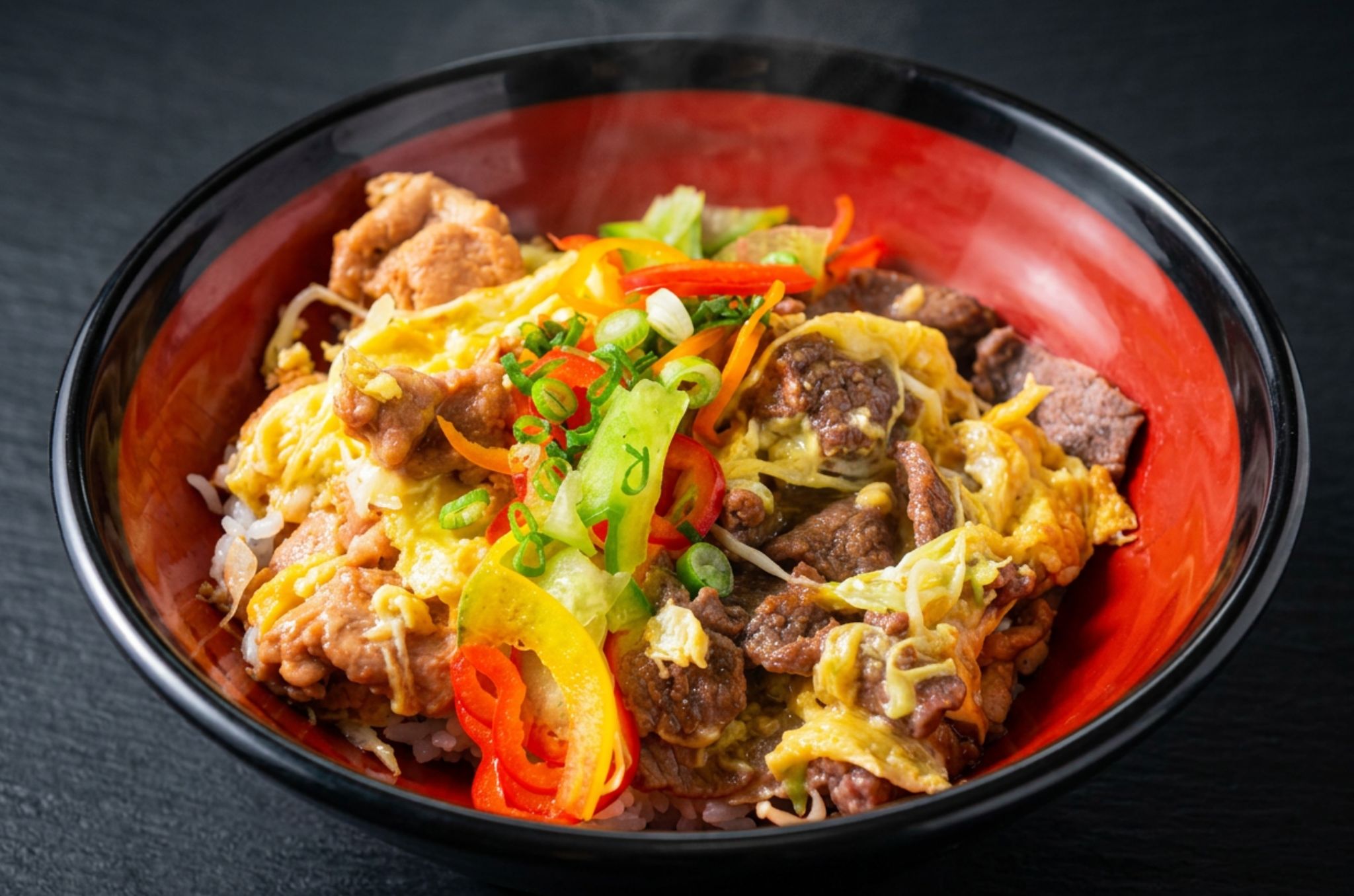Combo donburi bowl at Hearth Bowl