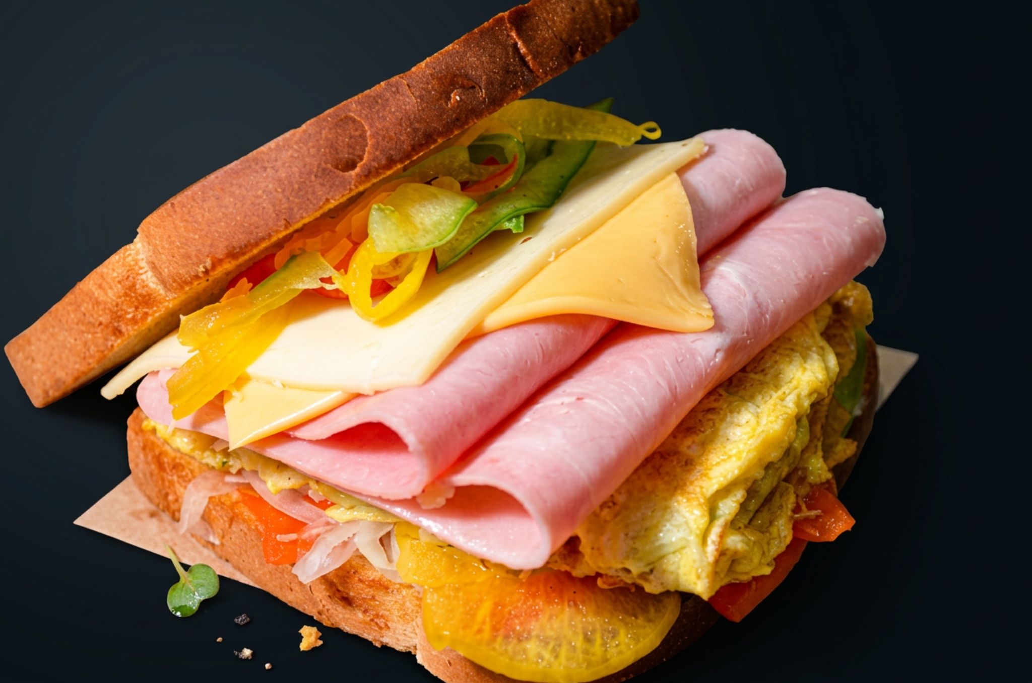 Ham sandwich at Hearth Bowl