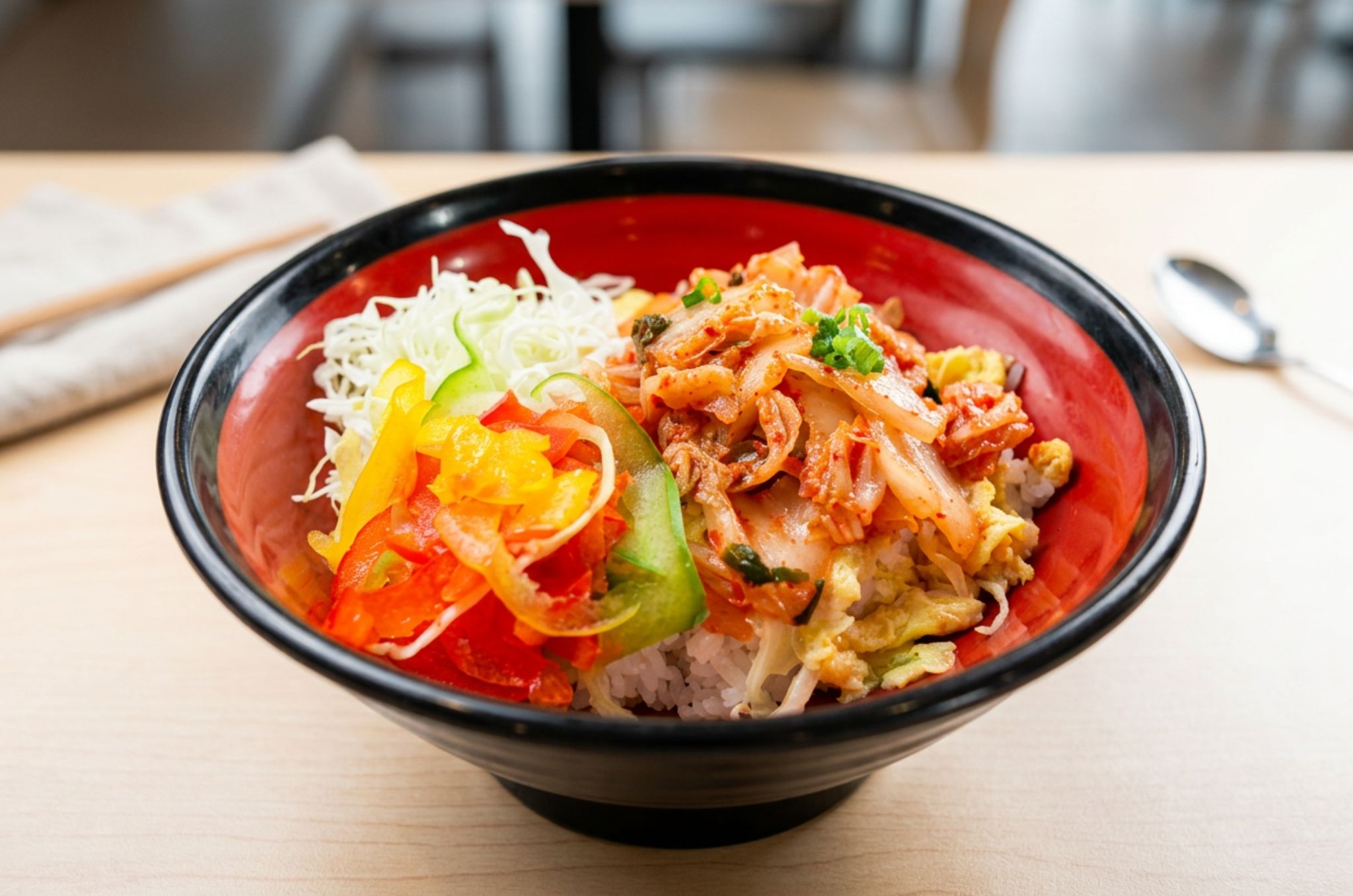 Kimchi donburi bowl at Hearth Bowl