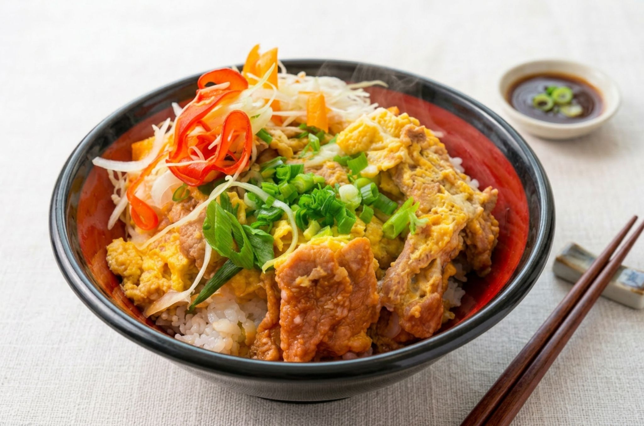 Pork donburi bowl at Hearth Bowl