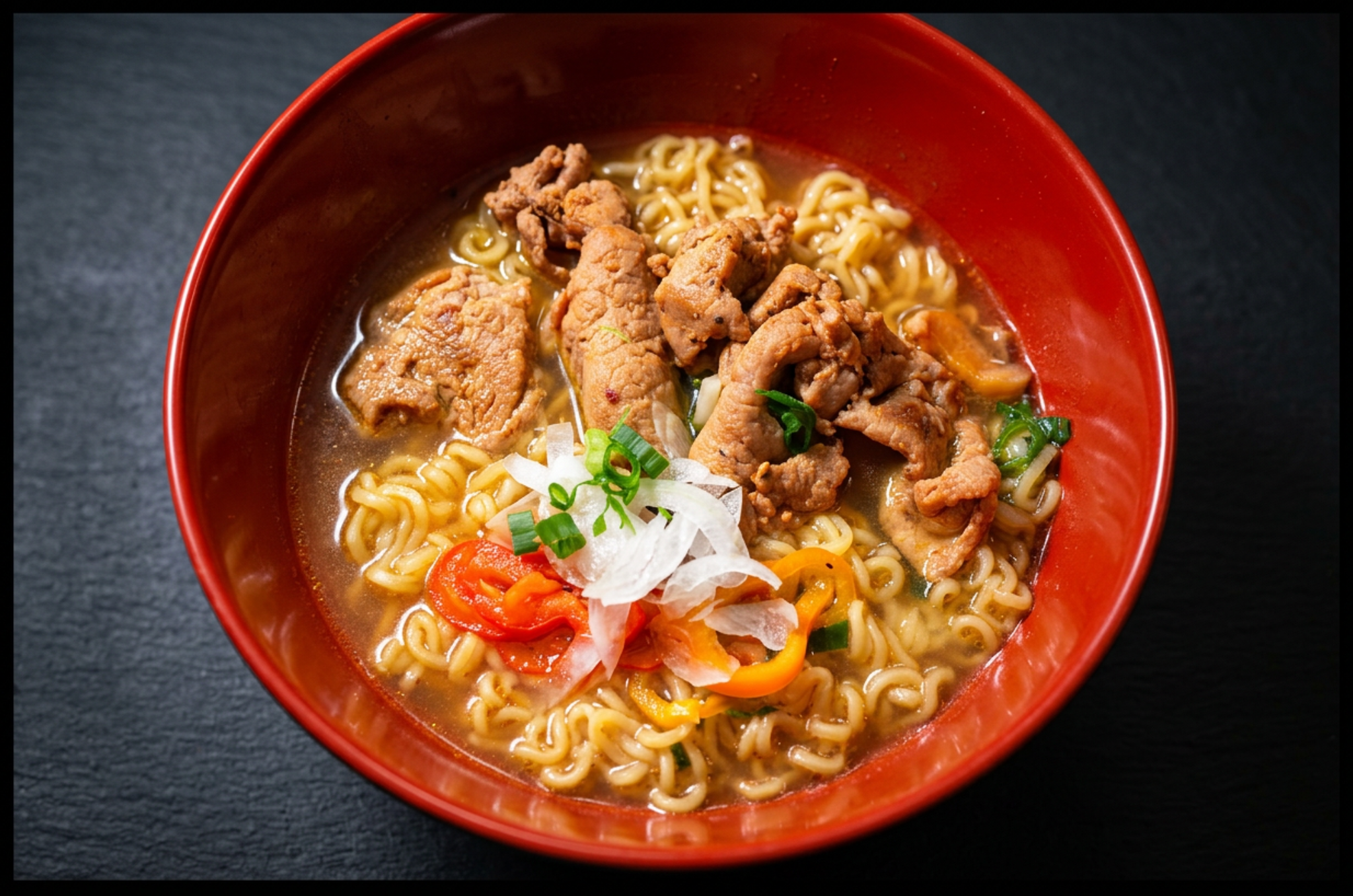 Pork ramen bowl at Hearth Bowl