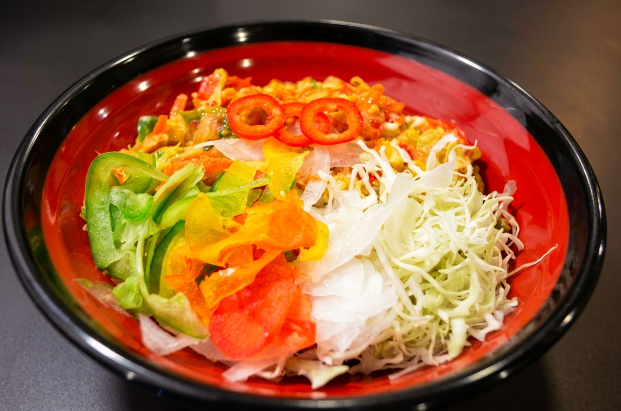 Vegetable donburi bowl at Hearth Bowl